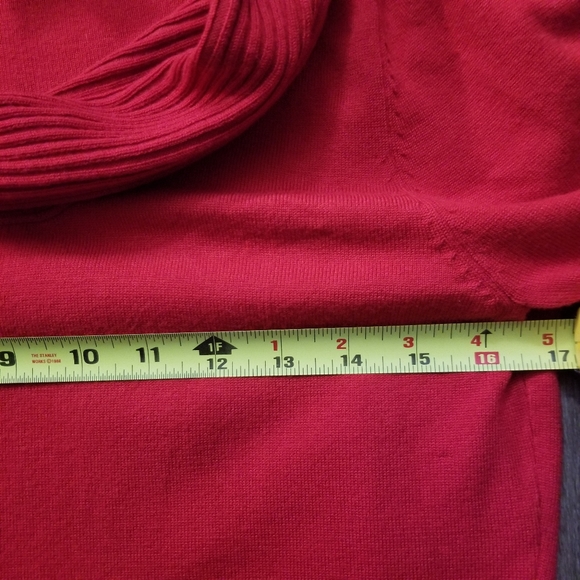 Soft Surrounding Cowl Neck Red Button Detail Viscose Blend Sweater Size M - Picture 7 of 8